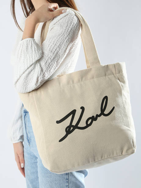 Sac Shopping K/signature Canvas Karl lagerfeld Multicolore k signature 240W3884 vue secondaire 1