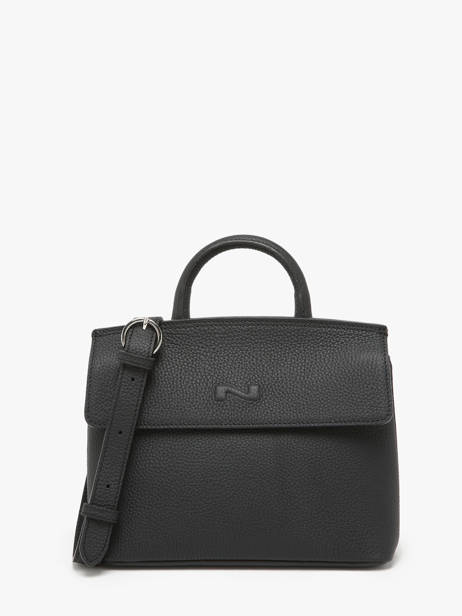 Sac Bandoulière Calie Cuir Nathan baume Noir nathan 19