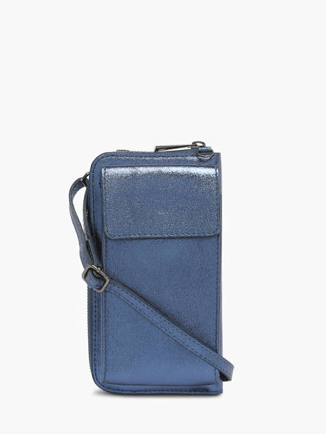 Étui Téléphone Et Bandoulière Cuir Milano Bleu nine NI23068