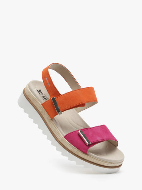 Velcro Sandals In Leather Mephisto Pink women P5142376 other view 1