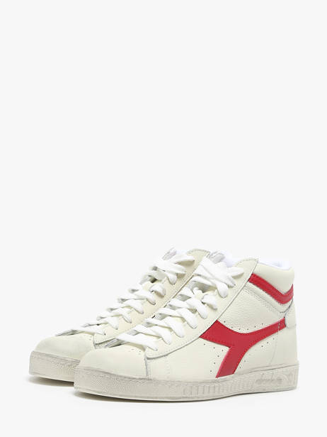 Sneakers Game L Hi Waxed En Cuir Diadora Blanc unisex 178300 vue secondaire 4