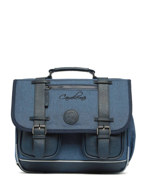 2-compartment Satchel Cameleon Blue vintage color CA146Q other view 7