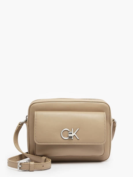 Crossbody Bag Re-lock Recycled Polyester Calvin klein jeans Beige re-lock K611083