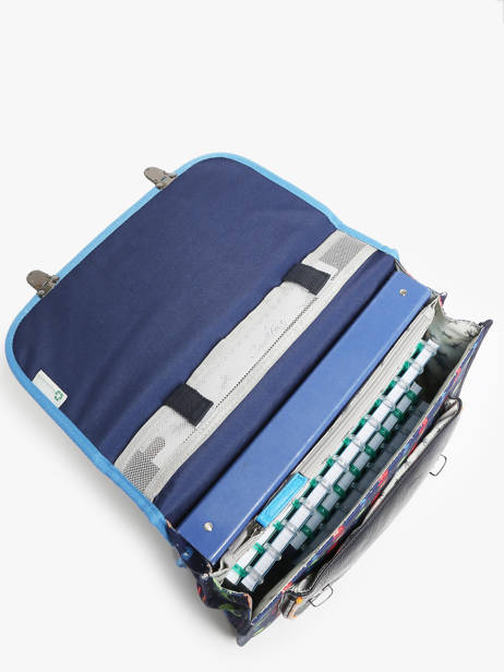 Cartable Enfant 2 Compartiments Cameleon Multicolore retro CA35 vue secondaire 3