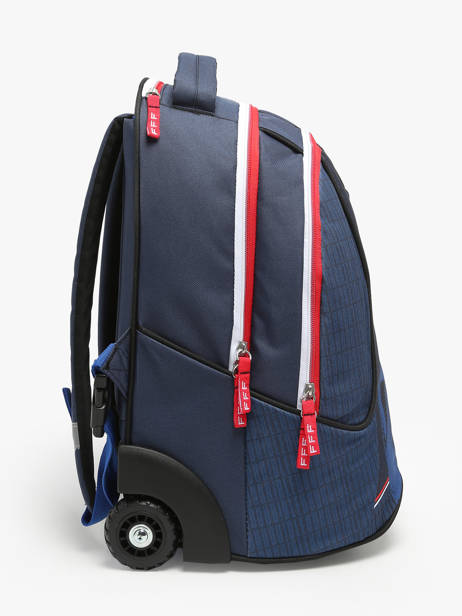 2-compartment Wheeled Schoolbag Paris st germain Blue fff 23CX204R other view 2