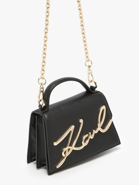 Sac Bandoulière K Signature Cuir Karl lagerfeld Noir k signature 240W3004 vue secondaire 2