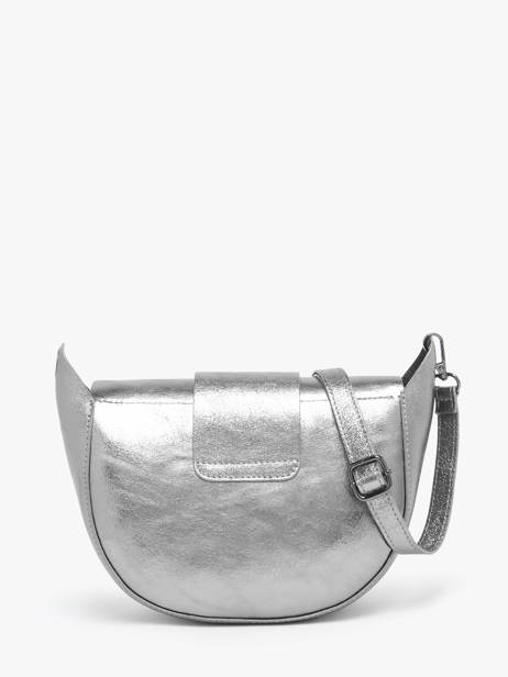 Shoulder Bag Nine Leather Milano Silver nine NI24065 other view 4