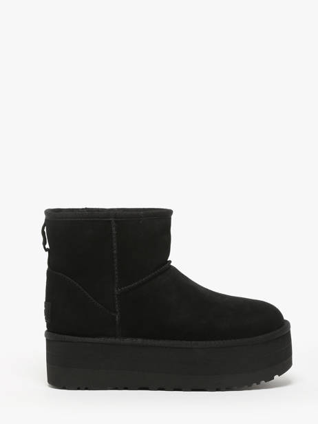 Boots Classic Mini Platform In Leather Ugg Black women 1134991