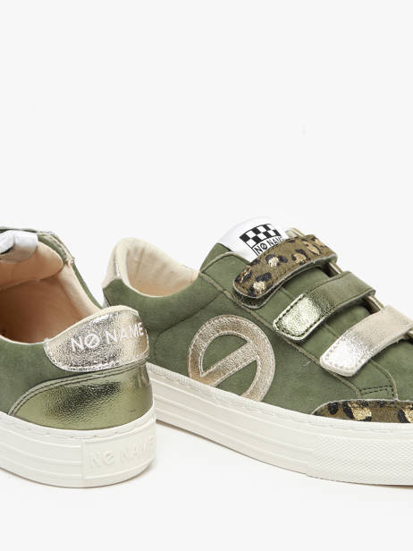 Velcro Sneakers Strike In Leather No name Green women GLGL0466 other view 3