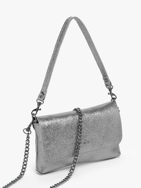 Shoulder Bag Nine Leather Milano Silver nine NI24063 other view 2