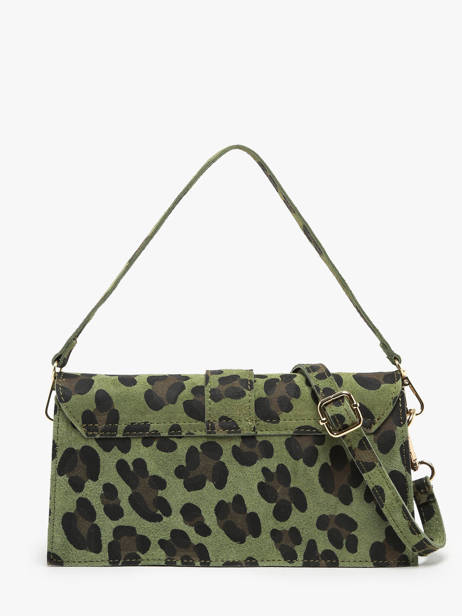 Shoulder Bag Velvet Leopardo Leather Milano Green velvet leopardo VL24066 other view 4