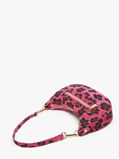 Sac Porté épaule Velvet Leopardo Cuir Milano Rose velvet leopardo VL24061 vue secondaire 2