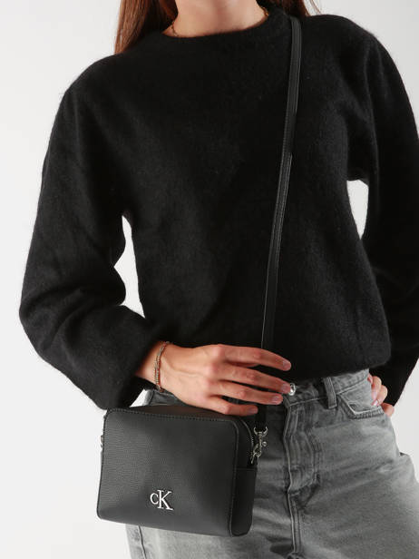 Shoulder Bag Minimal Mono Recycled Polyester Calvin klein jeans Black minimal mono K612719 other view 1