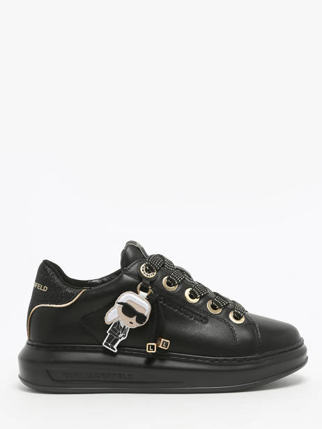 Sneakers Kapri Keychain In Leather Karl lagerfeld Black women KL62574F