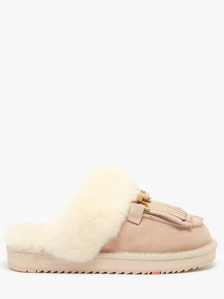 Slippers In Leather Nathan baume Beige women 242N6103