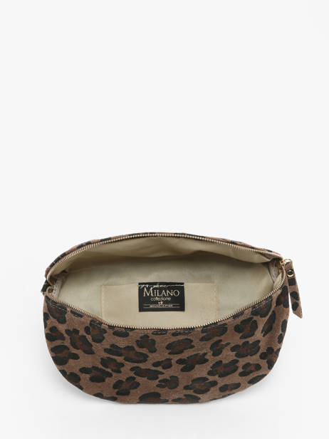 Sac Banane Milano Marron velvet leopardo VL21123 vue secondaire 3