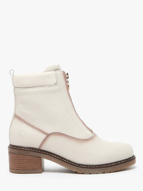 Bottines En Cuir Remonte Beige women 80