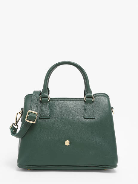 Satchel Luna Leather Hexagona Green luna 6820082