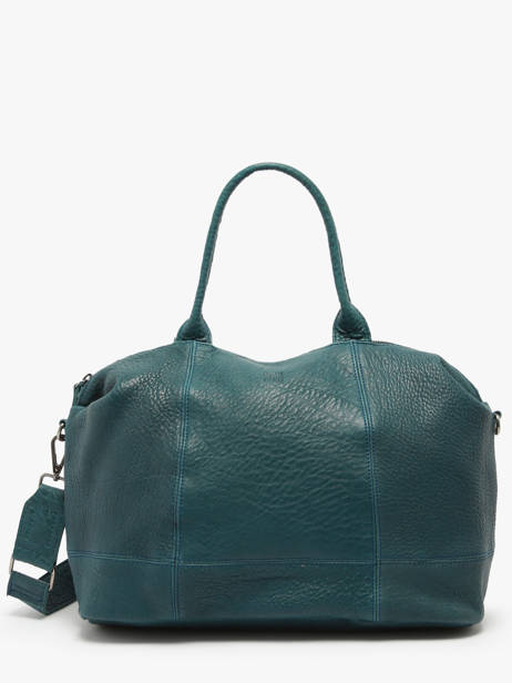 Handbag Leather Leather Biba Blue leather FRA1L