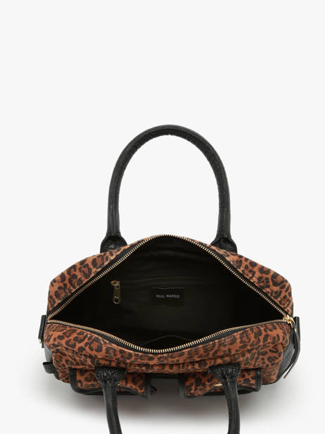 Sac Bandoulière Leopard Cuir Paul marius Marron leopard DANDSLEO vue secondaire 2