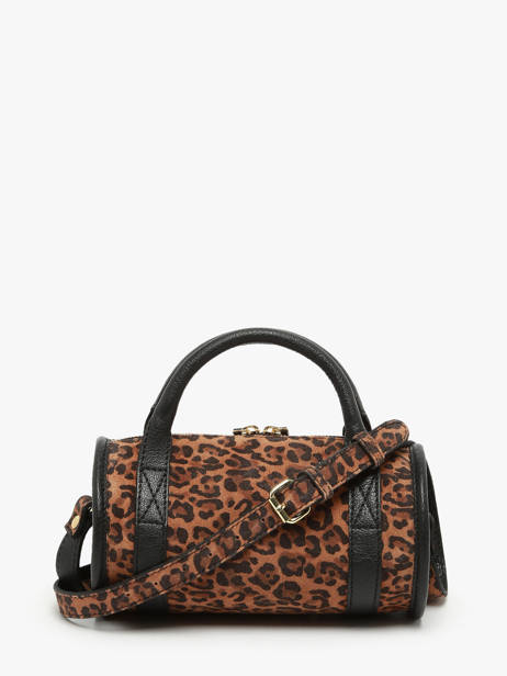 Sac Bandoulière Leopard Cuir Paul marius Marron leopard CHARILEO vue secondaire 4