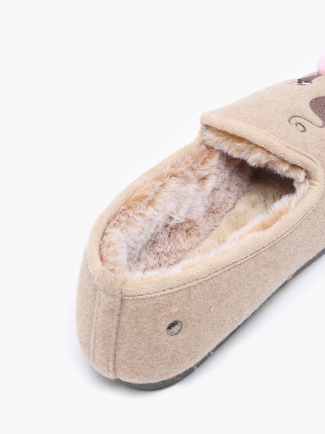 Slippers Isotoner Beige women 97352 other view 1