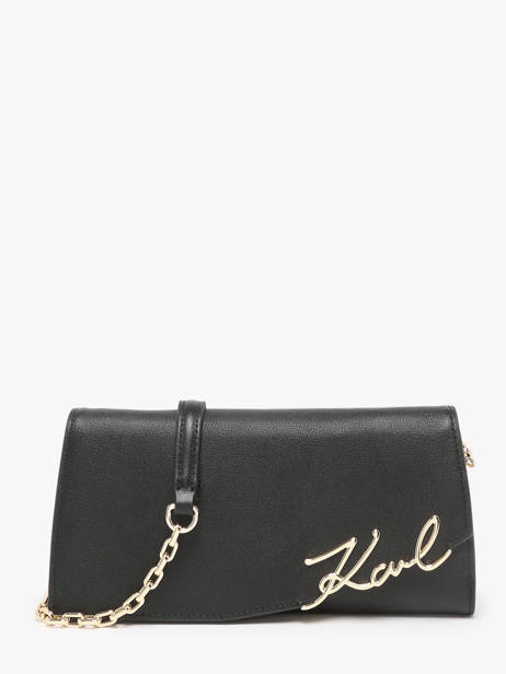 Sac Bandoulière K Signature Cuir Karl lagerfeld Noir k signature A1W32068