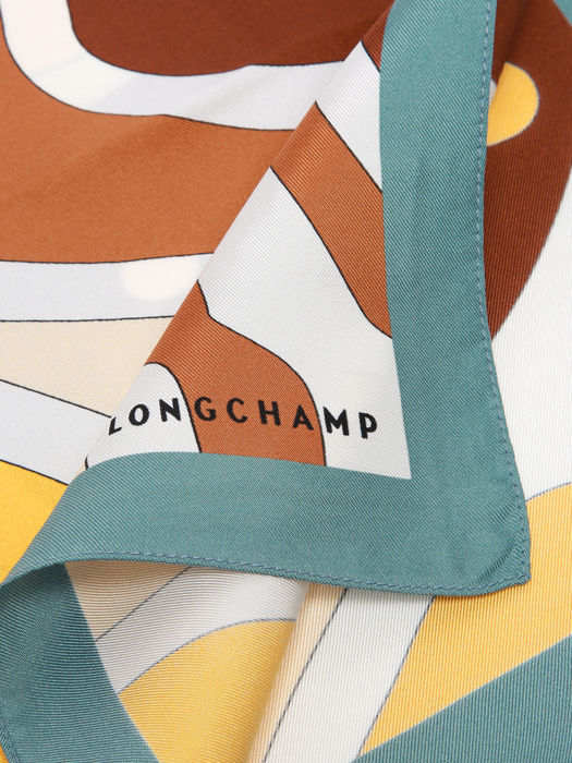 Longchamp Soie gots Scarf Blue