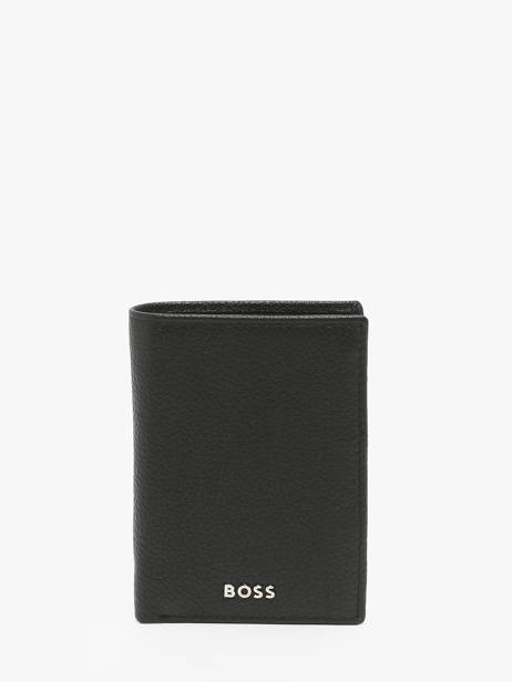 Wallet With Coin Purse Leather Hugo boss Black grained HLG416A