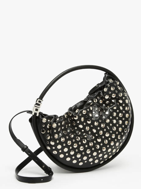 Medium Leather Domino Bag Leather And Studs Sonia rykiel Black domino MA002S1M other view 2