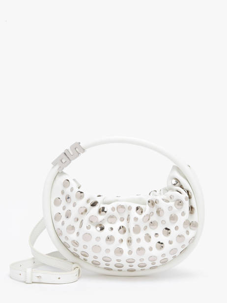 Mini Sac Domino En Cuir Et Studs Sonia rykiel Blanc domino SA15LE14