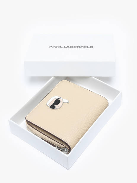 Bifold Wallet Ikon Pebble Karl lagerfeld Beige k ikon A1W32126 other view 1