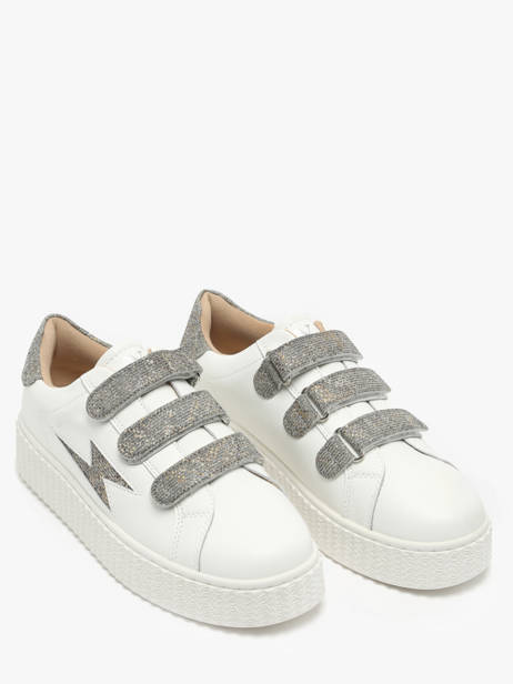 Sneakers Jane En Cuir Vanessa wu Gris women BK2231AT vue secondaire 1