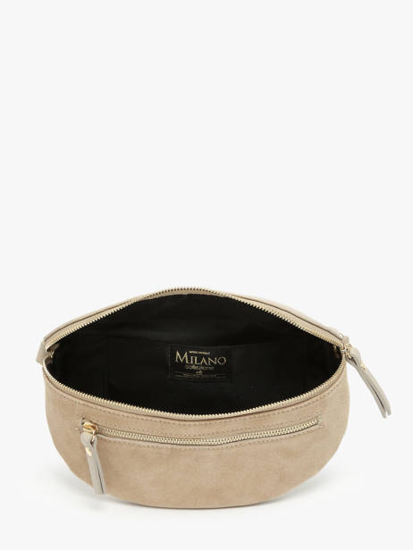 Sac Banane Milano Beige velvet caviar VC24111 vue secondaire 3