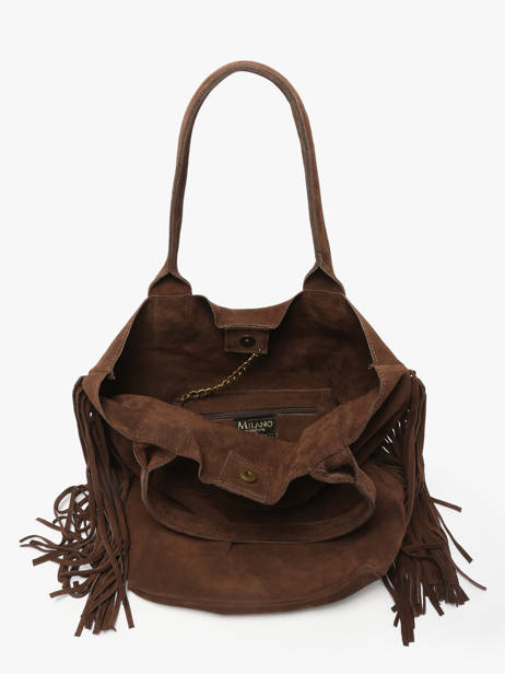 Shoulder Bag Velvet Milano Brown velvet VE241114 other view 3