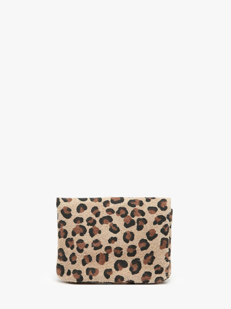 Porte-monnaie Cuir Milano Marron velvet leopardo VL23092 vue secondaire 2