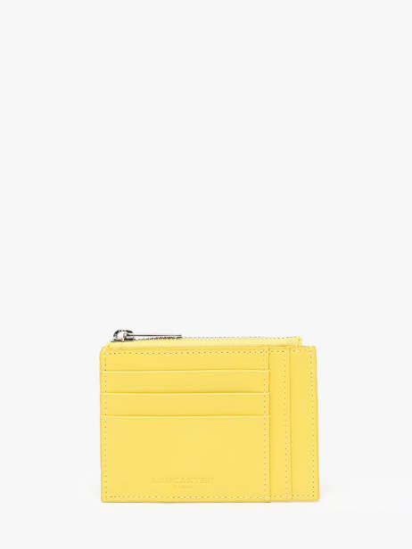 Portefeuille Cuir Lancaster Jaune paris pm 22