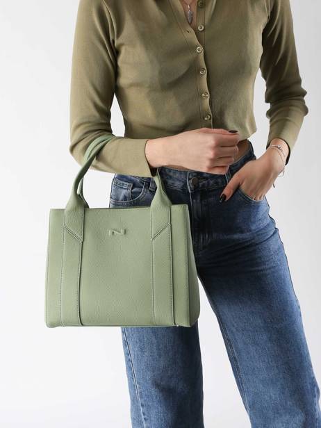 Leather Breda Top-handle Bag Nathan baume Green mondrian 2 other view 1