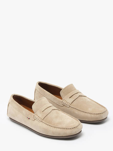 Moccasins In Leather Tommy hilfiger Beige men 49980F7 other view 2