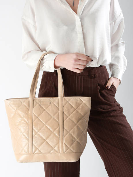 Cabas Cabas Cuir Cuir Vanessa bruno Beige cabas cuir 84V40378 vue secondaire 1