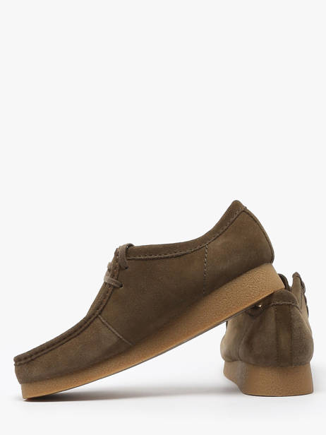 Chaussures Derbies En Cuir Clarks Vert men 26180920 vue secondaire 3