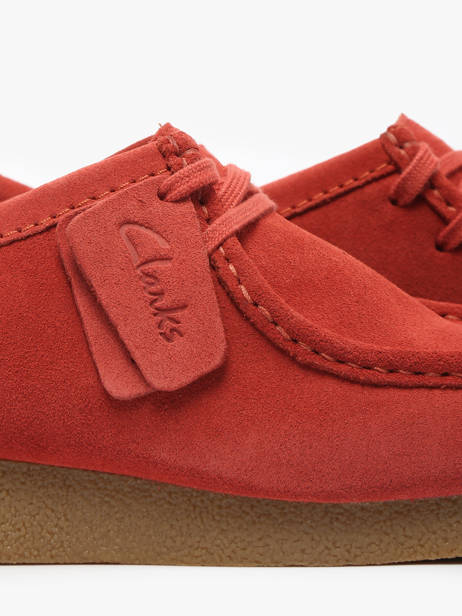 Derby Shoes In Leather Clarks Red men 26180921 other view 3