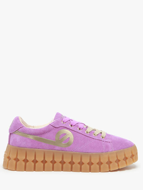 Sneakers In Leather No name Violet women PLVS0440