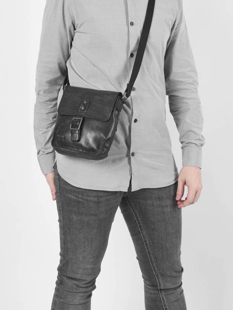 Sac Bandoulière Basilic pepper Noir traveler BTRA03 vue secondaire 2