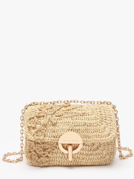 Raffia Nano Moon Fleuri Crossbody Bag Vanessa bruno Beige moon raphia 25V40326