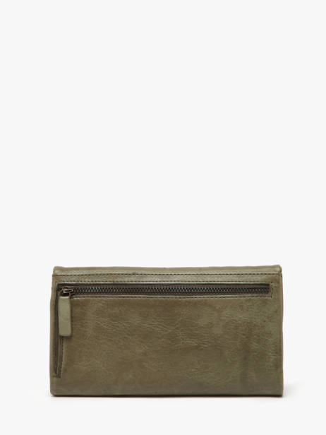 Wallet Leather Biba Green wallet TOT2L other view 2