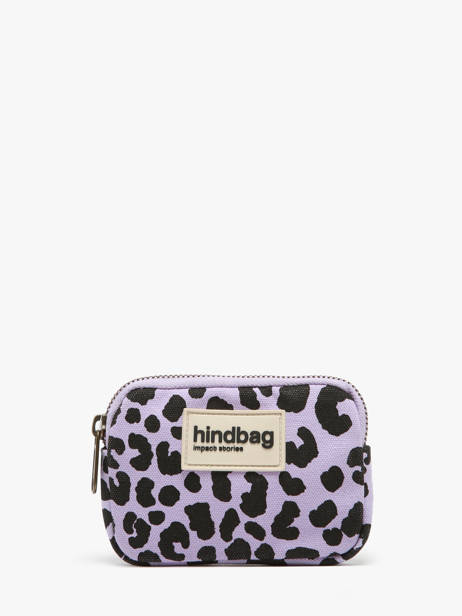 Porte-monnaie Hindbag Violet leopard LE