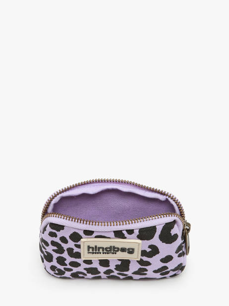 Porte-monnaie Hindbag Violet leopard LE vue secondaire 1