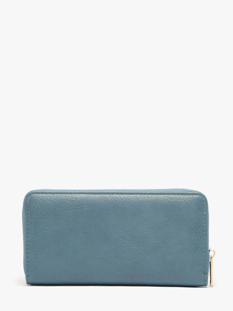 Portefeuille Lulu castagnette Bleu zip CHRYS103 vue secondaire 2