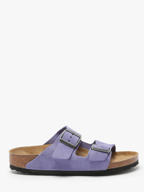 Mules En Cuir Birkenstock Violet women 1029218